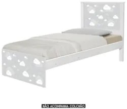 Cama Solteiro Infantil Para Colchão 188x88cm Nuvens K06 - Mpozenato