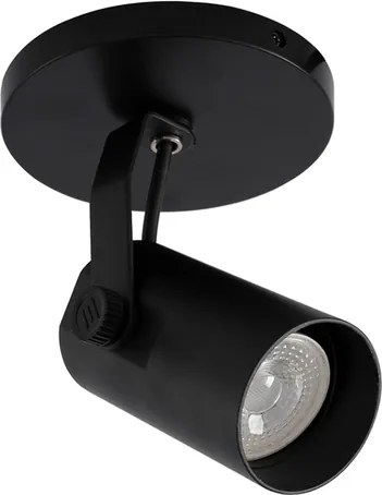 Spot Sobrepor Aluminio Com Canopla 6Cm Flow - PRETO