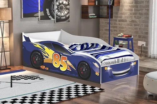 Cama Carro Solteiro Blue – Gabrielli Móveis