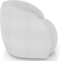 Sofá 3 Lugares Orgânico 288cm e Poltrona Zion Z32 Boucle Branco - Mpoz