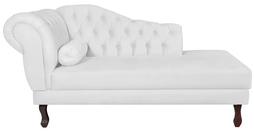 Recamier Diana 185cm Lado Direito Suede Branco - ADJ Decor