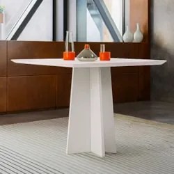 Mesa de Jantar Retangular 120cm 4 Lugares Zuma Off N02 - Mpozenat