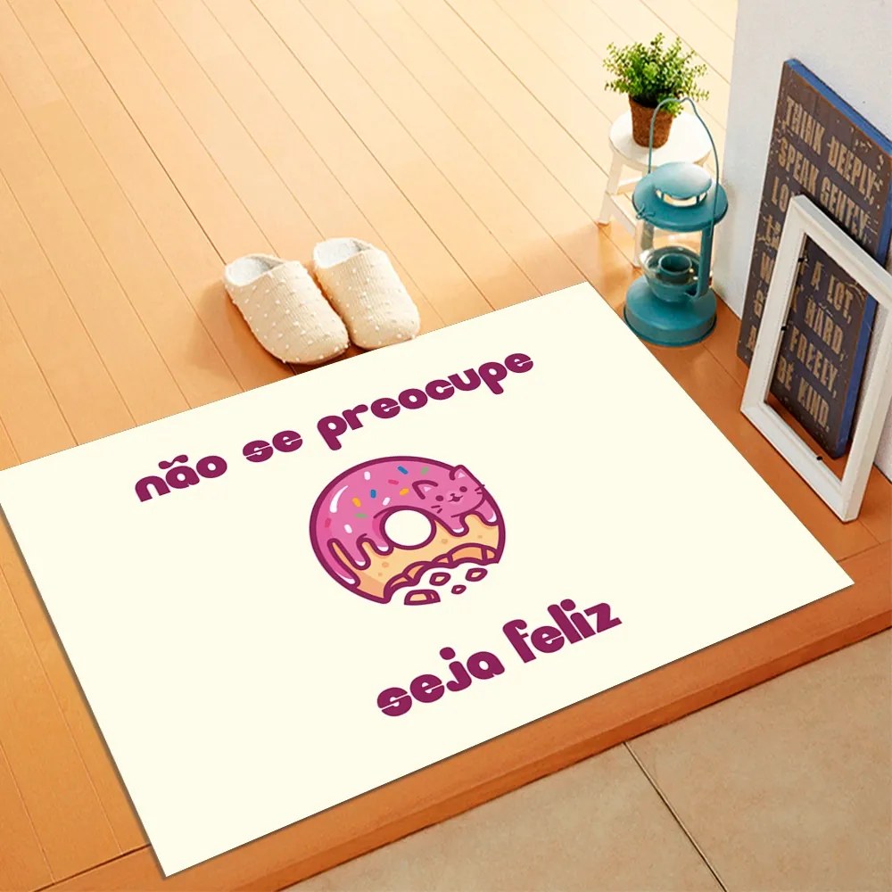 Tapete de Porta, Seja Feliz - 40x60cm