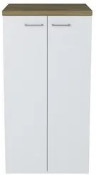 Armário Alto para Escritório 2 Portas Tok A06 Olmo/Branco - Mpozenato