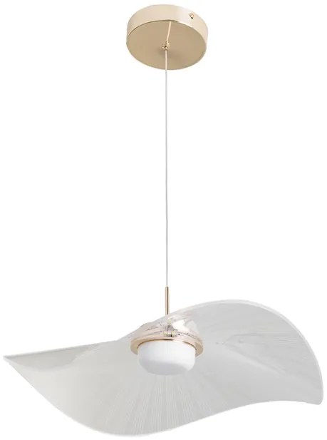 Pendente Led Aluminio Dourado 10w 3000k Sapporo