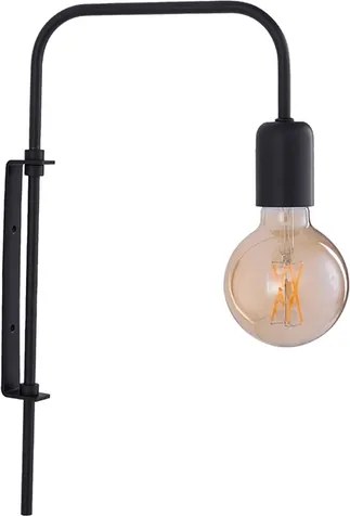 Arandela Aluminio Preto 25Cm