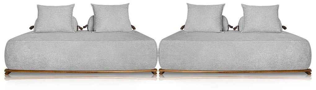 Kit 2 Sofás 3 Lugares Decoração Lazer Sala Ibiza SPZ 200cm Bouclé - ADJ Decor