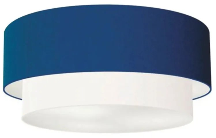 Plafon Para Quarto Cilíndrico SQ-3065 Cúpula Cor Azul Marinho Branco