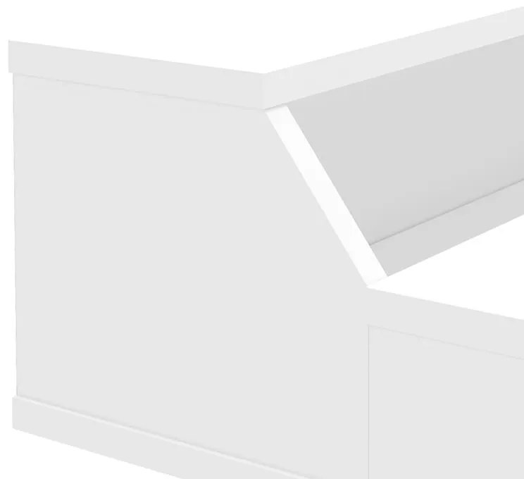 Mesa De Escritório Hannover 1,10m 4 Nichos - Branco