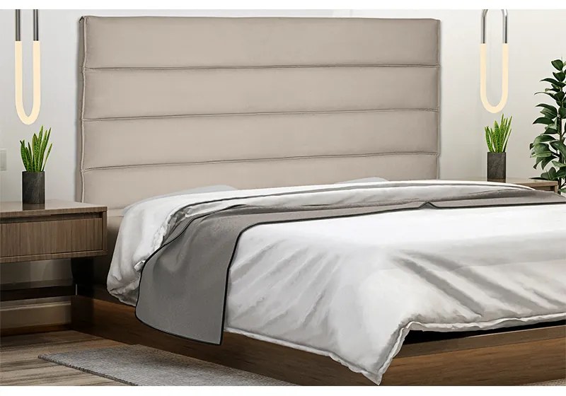 Cabeceira Cama Box Casal Queen 160cm La Italiana Veludo Bege - Sheep Estofados - Bege