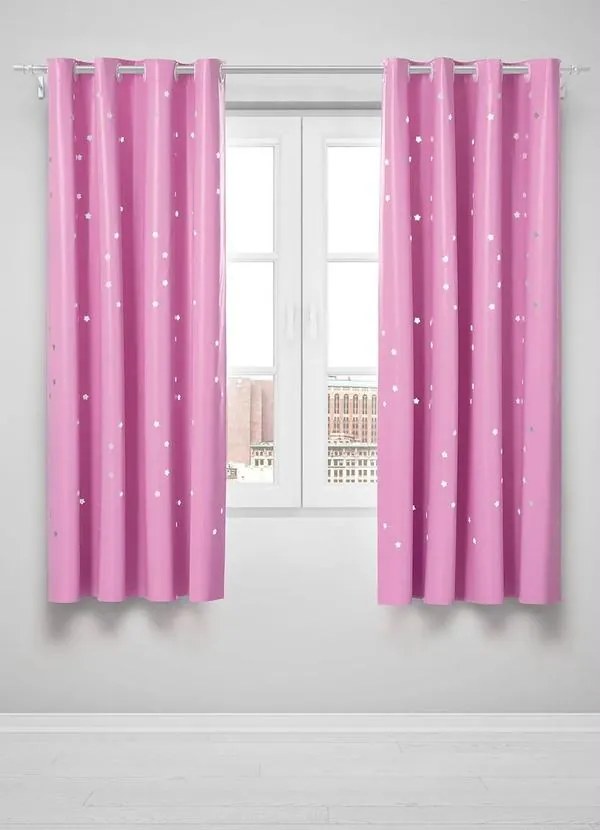 Corta Luz Estrelinha Rosa 200x135 cm
