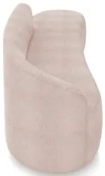 Sofá 4 Lugares Para Sala 220cm Orgânico Wendi Boucle Rose I01  - Mpoze