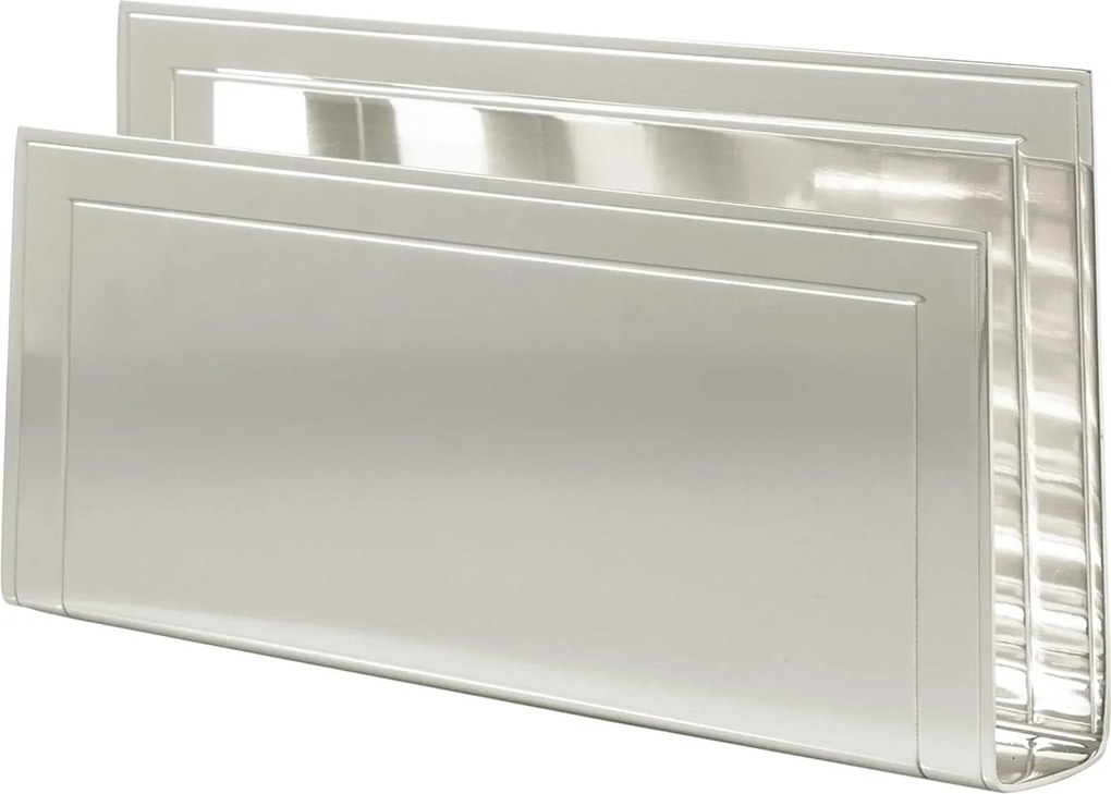 Porta Guardanapos Retangular c/ Friso St James Prata