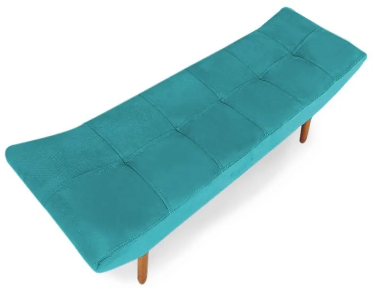 Cabeceira com Calçadeira Queen 160cm Maya Suede Turqueza - Sheep Estofados - Água