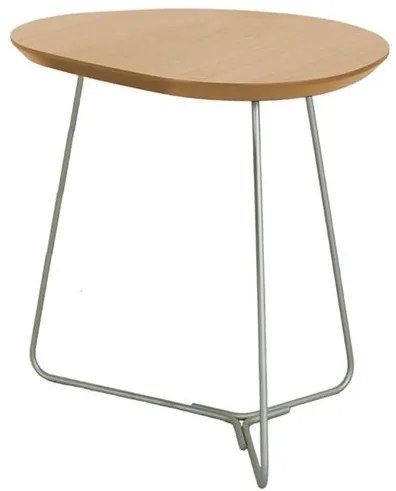 Mesa Lateral Vallèe Alta Tampo Louro Freijo Base Gold 54cm - 66803 Sun House