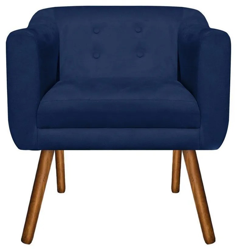 KIT 02 POLTRONAS JULIA SUEDE AZUL MARINH