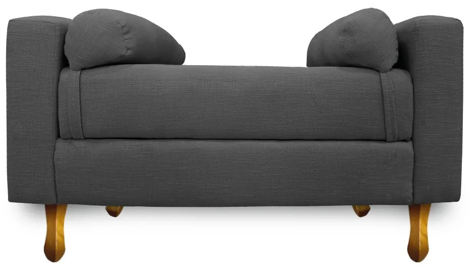 Recamier Félix King Size 195cm Linho Chumbo - ADJ Decor