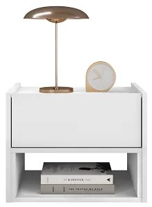 Mesa De Cabeceira Florença Branco - Casa D Móveis