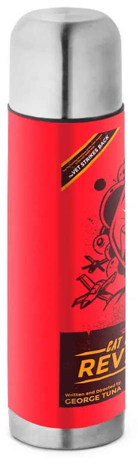 Garrafa Térmica 500 ml Cat Wars Vermelha Revenge of the Dog