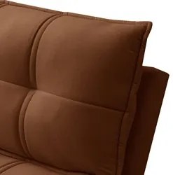 Sofá Retrátil 3 Lugares com Porta Copo 250cm Malta F05 Veludo Terracot