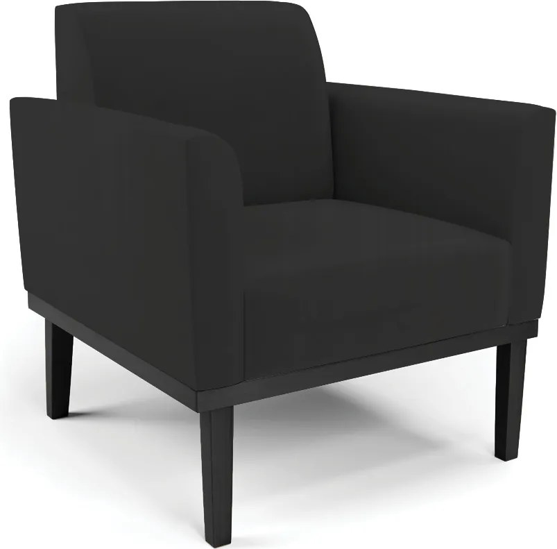 Poltrona Decorativa Isabella Pés Fixo em Madeira Preto Veludo Preto G19 - Gran Belo
