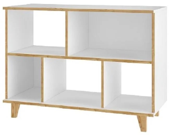 Estante 5 Nichos Linha Oslo Be66 - Branco/pinus