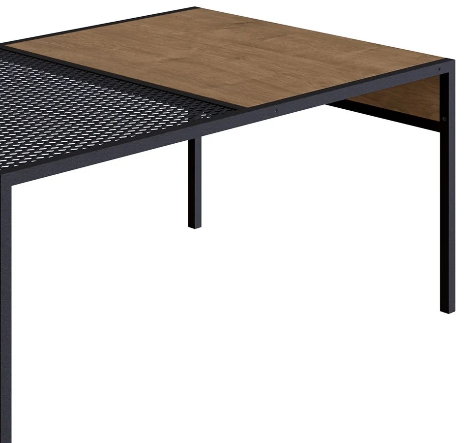 Mesa de Centro New 80 cm Vermont e Preto - D'Rossi