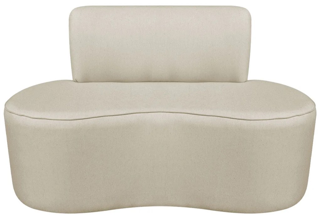 Sofá Curvo 2 Lugares Amsterdã 130cm Bouclé - ADJ Decor