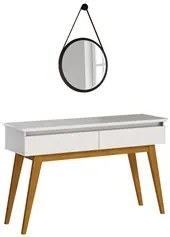 Aparador Classic Com Espelho Adnet 67cm HI01 Off White - Mpozenato