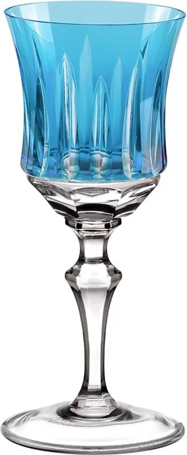 Taça de Cristal Lapidado Artesanal P/ Licor 70ml - Azul Claro - 66 Azul Claro - 66