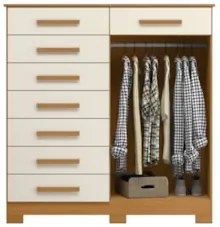 Cômoda Para Quarto 2 Portas 125cm Verona Off/Cinamomo - Albatroz