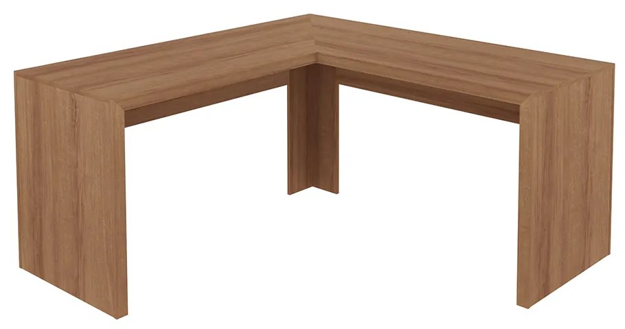 Mesa Angular para Escritório Home Office ME4116 MDP Amendoa G69 - Gran Belo