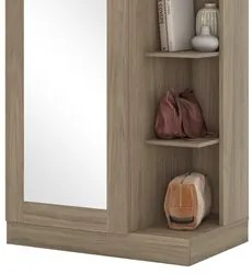 Sapateira 1 Porta com Espelho Duetto Rústico - Henn