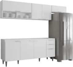 Armário de Cozinha CP03 Para Pia 180cm Pérola Z34 Branco    - Mpozenat