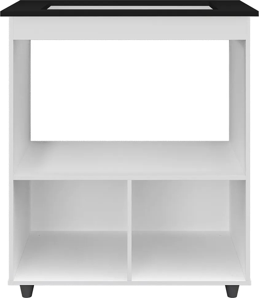Balcão Cali Para Cooktop 4 Bocas 2 Portas Cozinha MB1 75cm