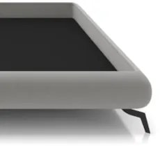 Cama King Base Box 193x203cm Pés de Ferro Cold Z37 Veludo Cinza - Mpoz