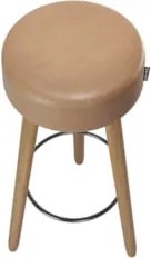 Banqueta Alta Estofada Pés Palito Kit 4 Hong Sintético Amarula S08 - M