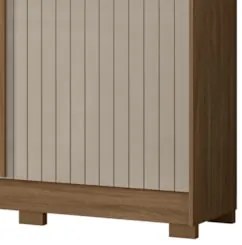 Guarda Roupa Casal 216cm Com Espelho Freeze Carvalho/Fendi Z17 - Mpoze