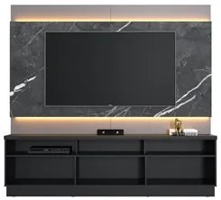 Estante Home Theater para TV até 70 Pol. com LED e Espelho Paraíso C05