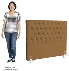 Cabeceira Casal Cama Box 140cm Cristal C16 Bouclê Mostarda - Mpozenato