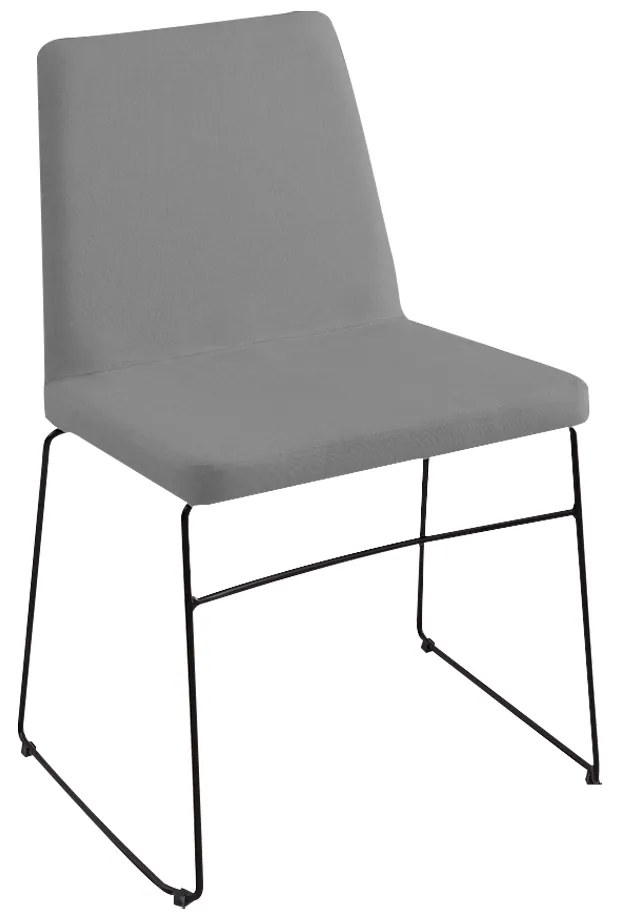 Cadeira Decorativa Sala de Jantar Anne Linho Cinza G17 - Gran Belo