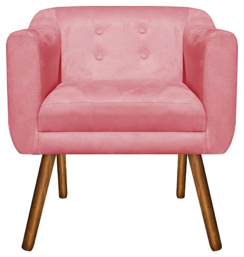 KIT 02 POLTRONAS JULIA SUEDE ROSE PES PA