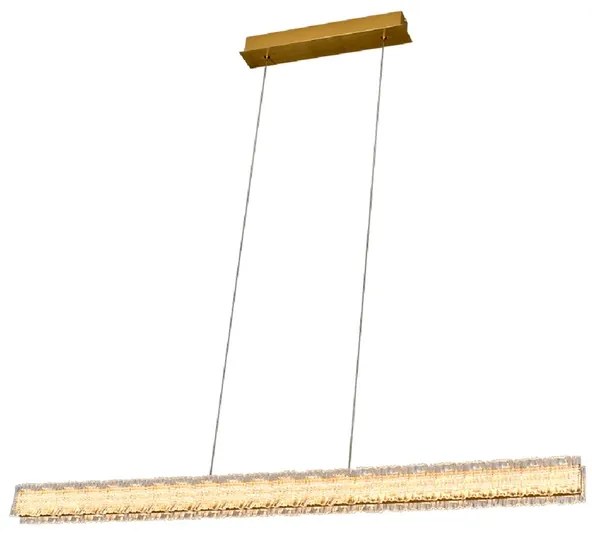 Pendente Led Metal Aluminio Dourado 85W 3000K Crown