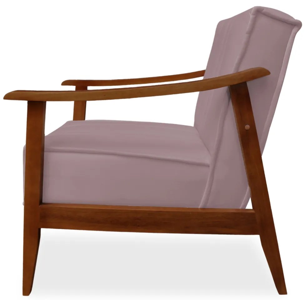 Poltrona Decorativa Vincenzza Veludo Crepe