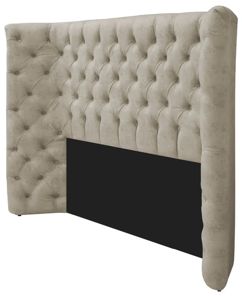 Cabeceira Casal Everest P02 140 cm para cama Box Suede - ADJ Decor