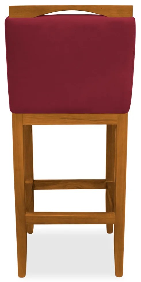 Banqueta Decorativa Elis Veludo Vermelho