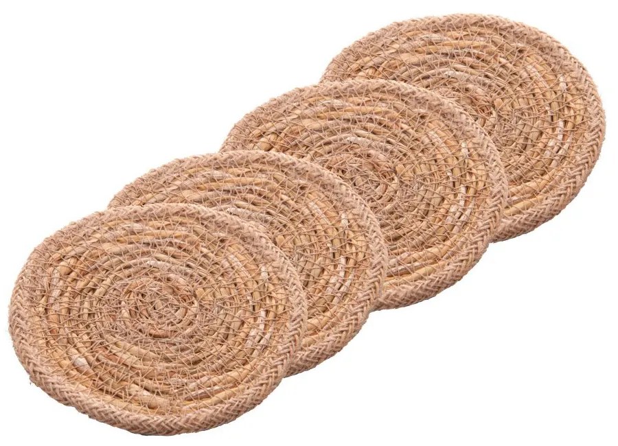 Jogo De Porta Copos De Fibra Natural 10cm 29487 Wolff