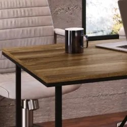 Mesa Escrivaninha Office 135cm Industrial Raven Noce Z54    - Mpozenat