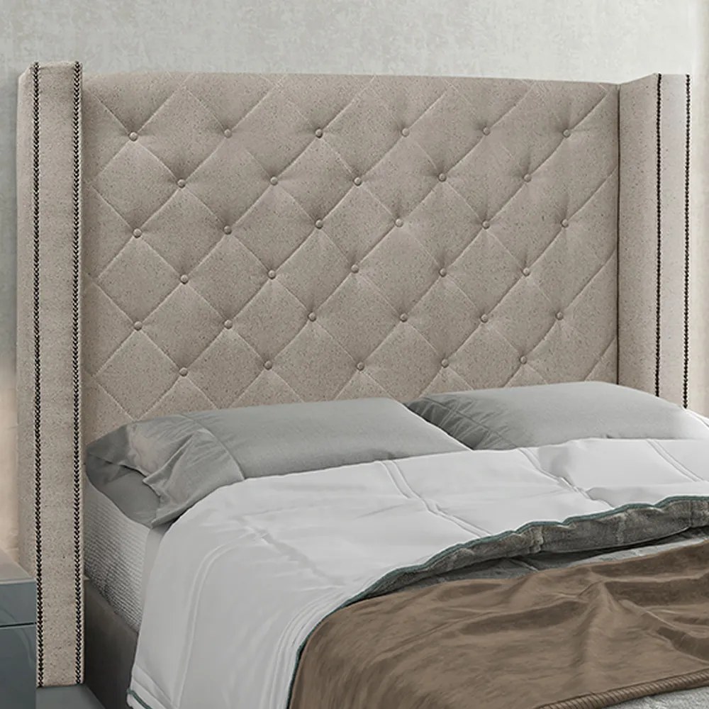 Cabeceira Decorativa Casal 1,64M Loewe Linho Areia G63 - Gran Belo