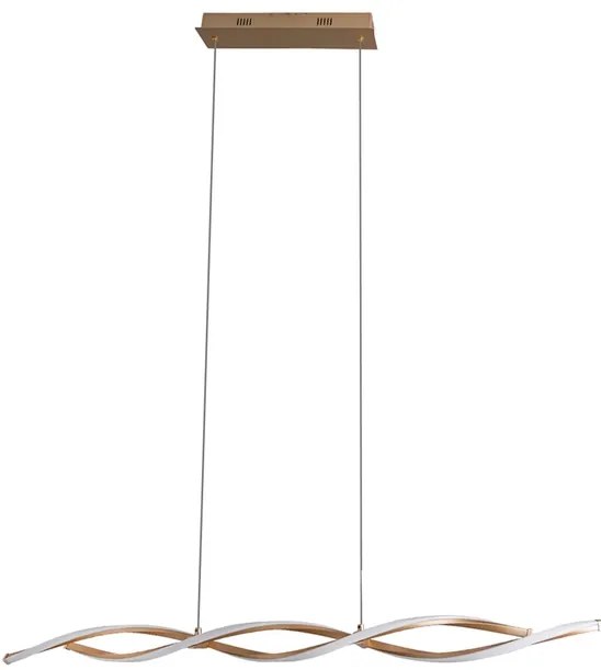 Pendente Led Metal E Silicone Dourado 30W 3000K Flow